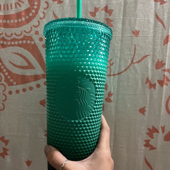NWT! STARBUCKS mint Gradient studded tumbler set + keychain/ornament (3) - Picture 2 of 11